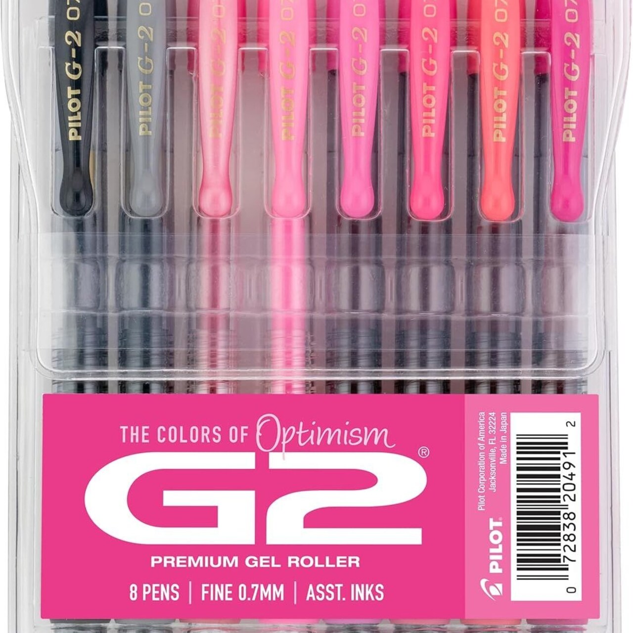 Edge Collections -Multicolor-Fine Point Gel Pens for School and Journaling-8 pcs